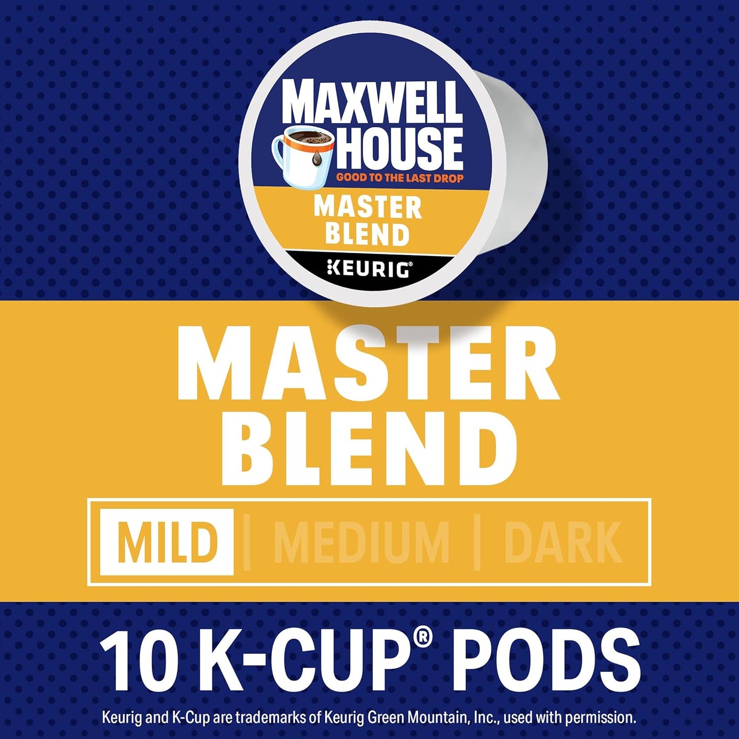 Maxwell House Master Blend Mild Roast K-Cup Coffee Pods, 10 ct Box