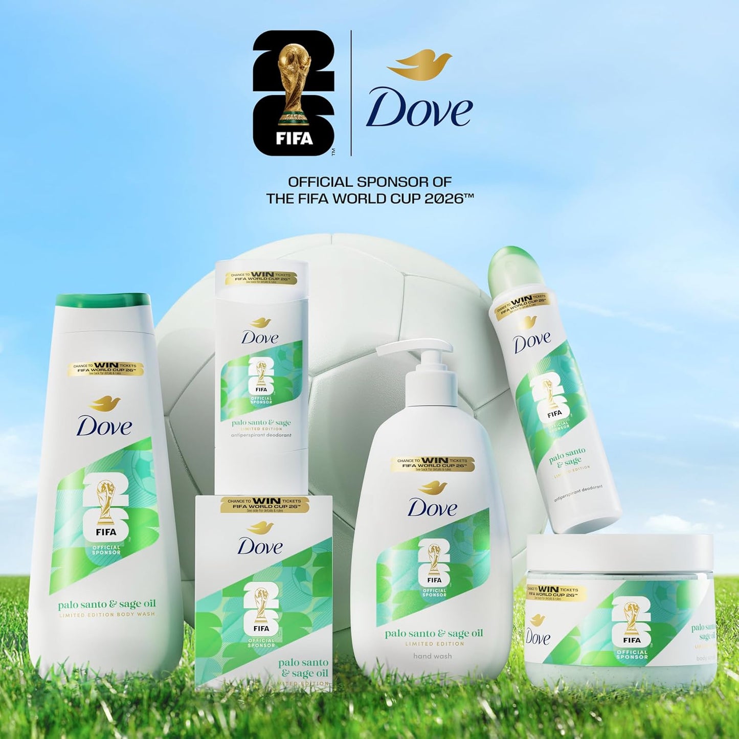 Dove Limited Edition FIFA Regimen 3 Pack Palo Santo & Sage Oil For Women for Hydrated & Soft Skin