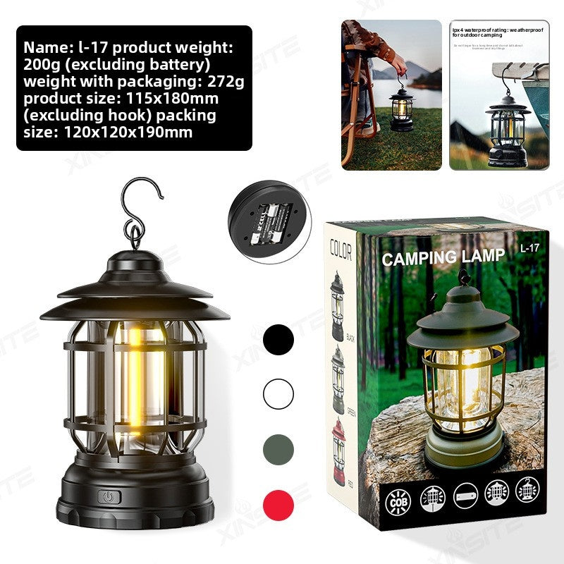 Camping Light, Ambient Light, Flame Camping Lamp, Tent Retro Hurricane Lamp