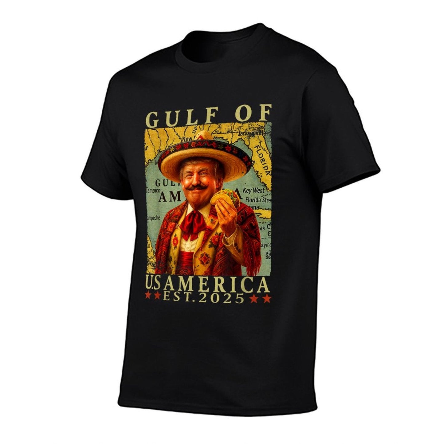 Retro Gulf Of USA America Mexico Trump Mexico Taco Funny Affordable Price T-Shirt