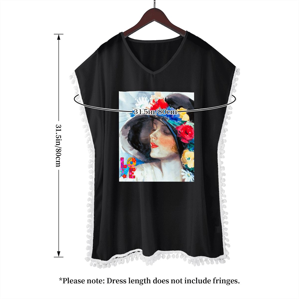 Women's Fashionable Lady Floral Elegance Chiffon Beach Coverup (Made in USA)