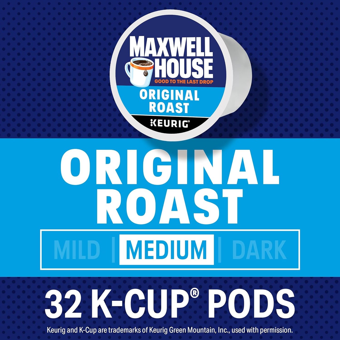 Maxwell House Original Roast Medium Roast K-Cup Coffee Pods (32 ct Box)