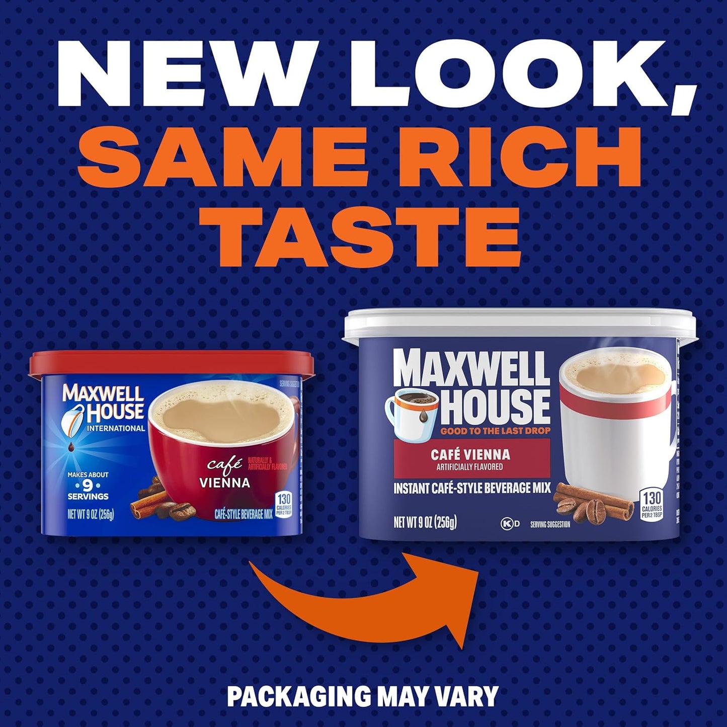 Maxwell House Instant Cafe-Style Beverage Mix, Easy to Prepare, 1 Canister, for Quick Morning Coffee or Afternoon Treat, Cafe Vienna, Kosher Dairy, 9 oz