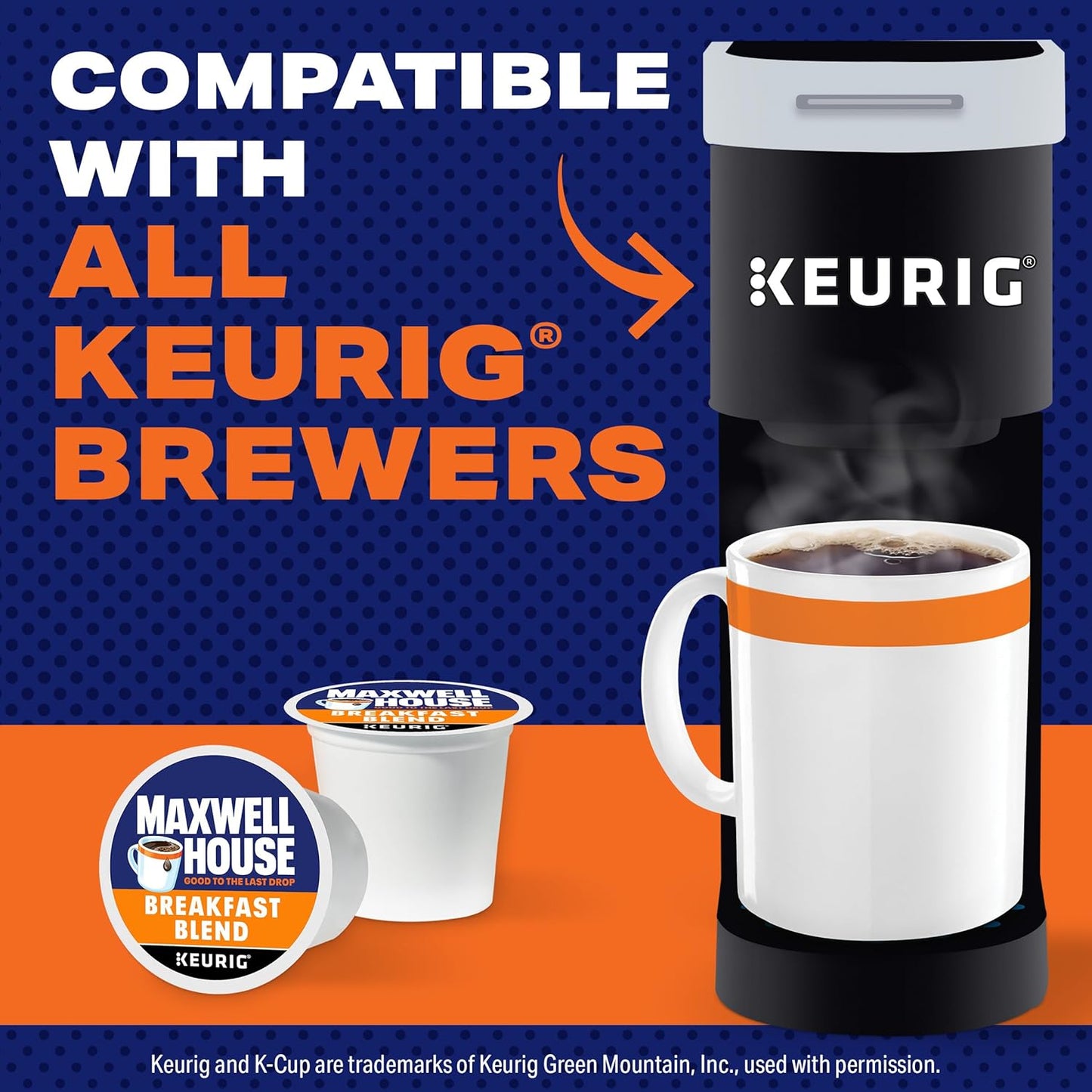 Maxwell House Breakfast Blend Mild Roast K-Cup Coffee Pods, 10 ct Box