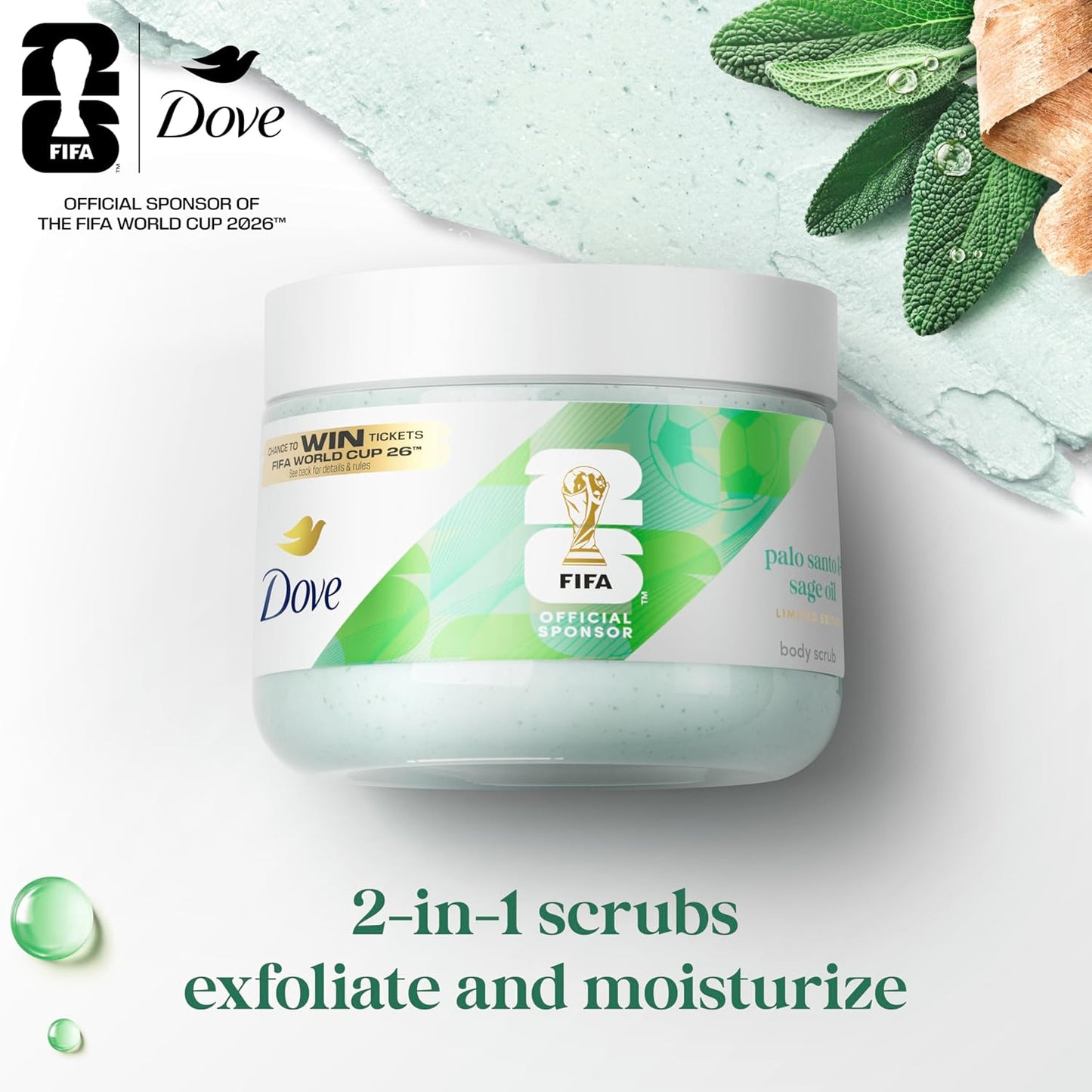 Dove Limited Edition FIFA Regimen 3 Pack Palo Santo & Sage Oil For Women for Hydrated & Soft Skin