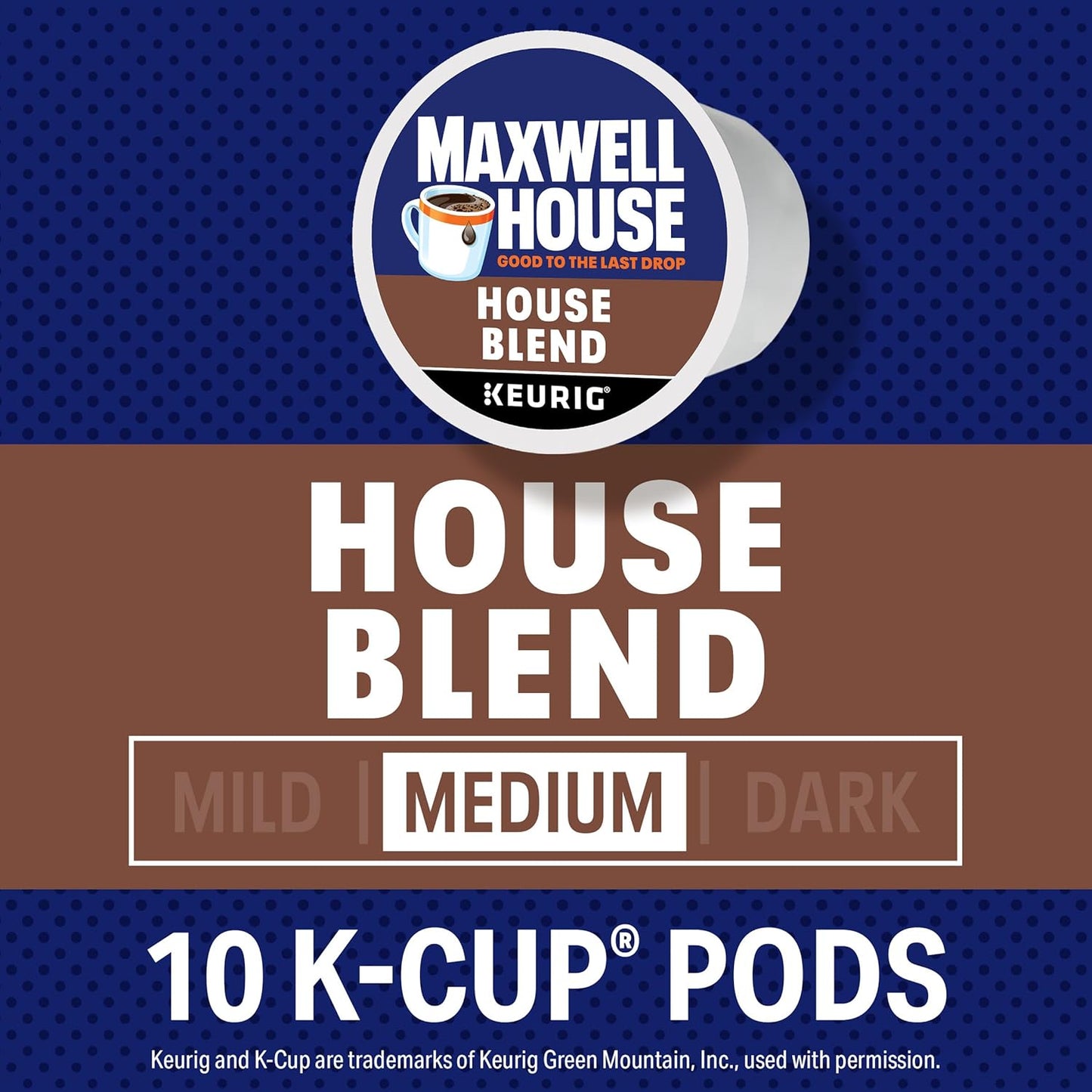 Maxwell House House Blend Medium Roast K-Cup Coffee Pods, 10 ct Box