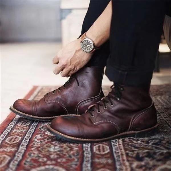 Retro Belt Thick Heel Short Boots