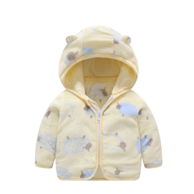 Children's Hooded Coral Fleece Padded Jacket