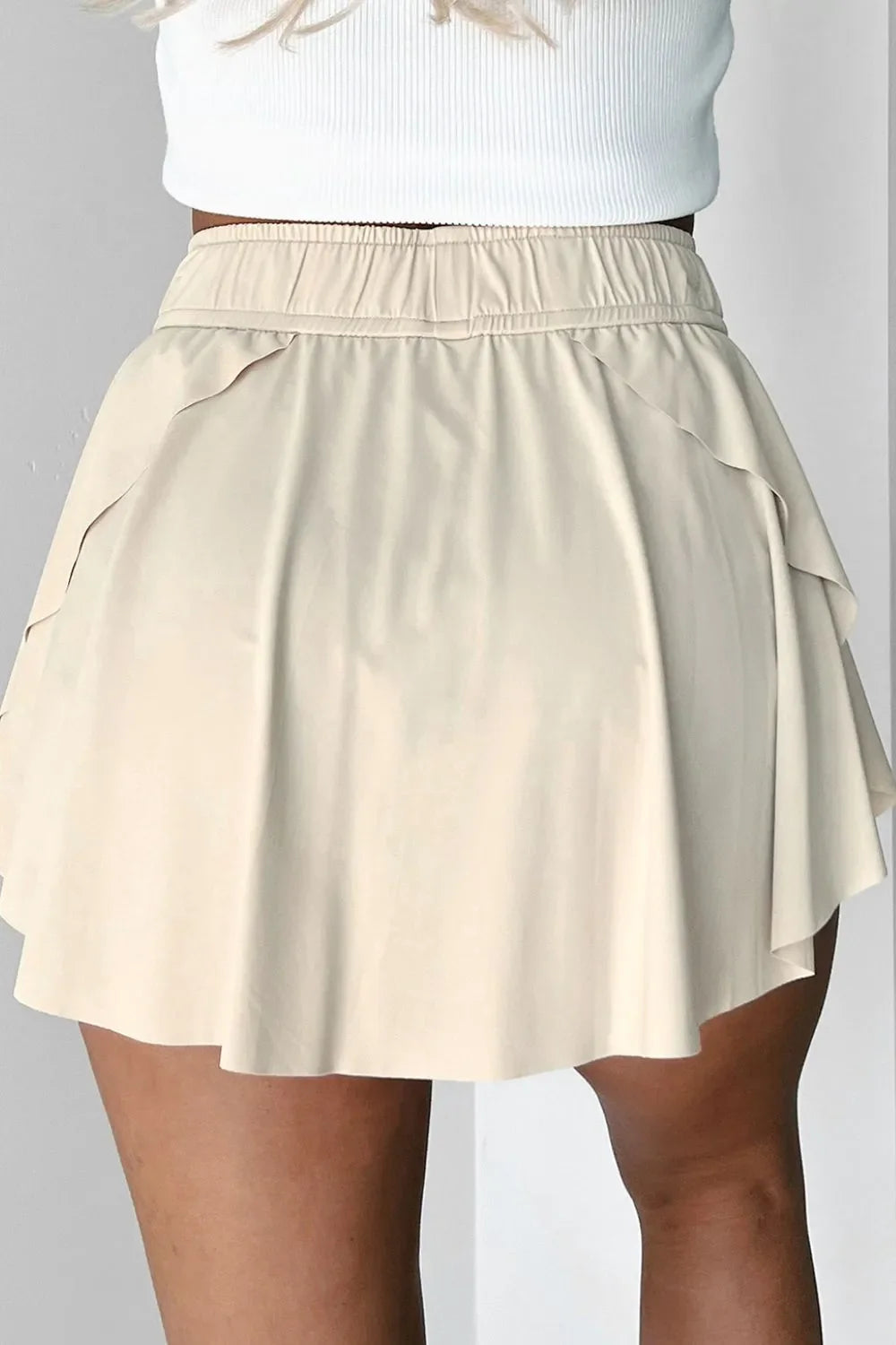 Pantalones cortos deportivos forrados de cintura alta con cordón