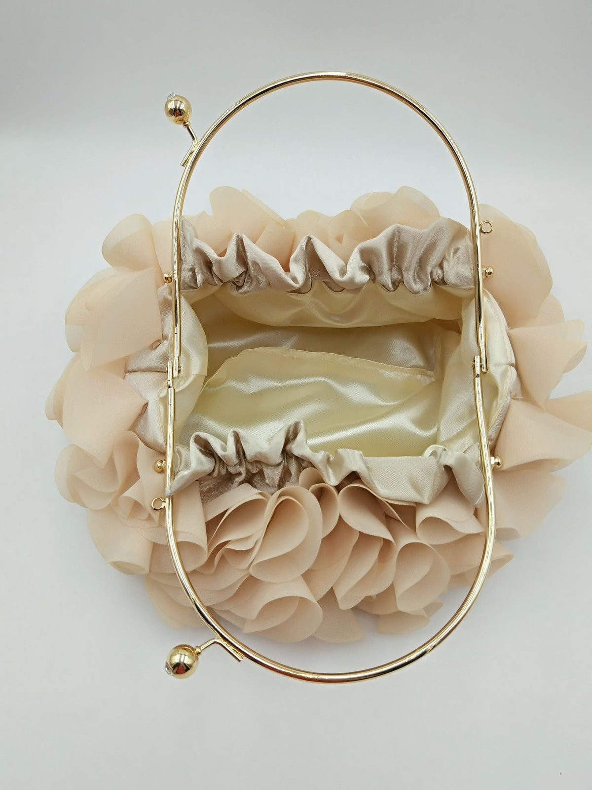 Ruffled Floral Handbag
