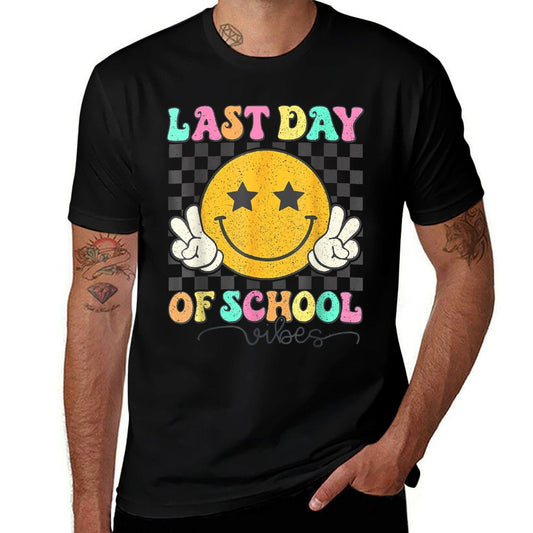 Vibras del Último Día de Clases Camiseta de Niñas para el Fin de Clases con Absorción de Humedad