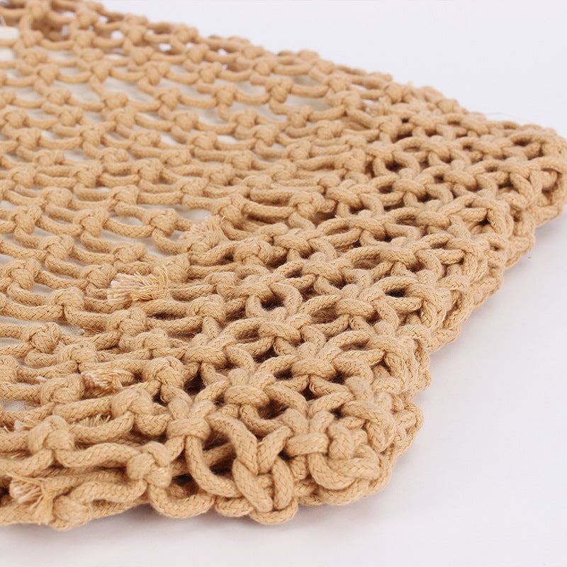 New Simple Handmade Woven Bag Made Of Cotton Rope