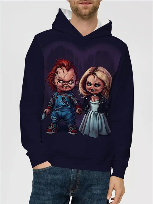 Sudadera con capucha estampada unisex - Sudadera informal con estampado gráfico