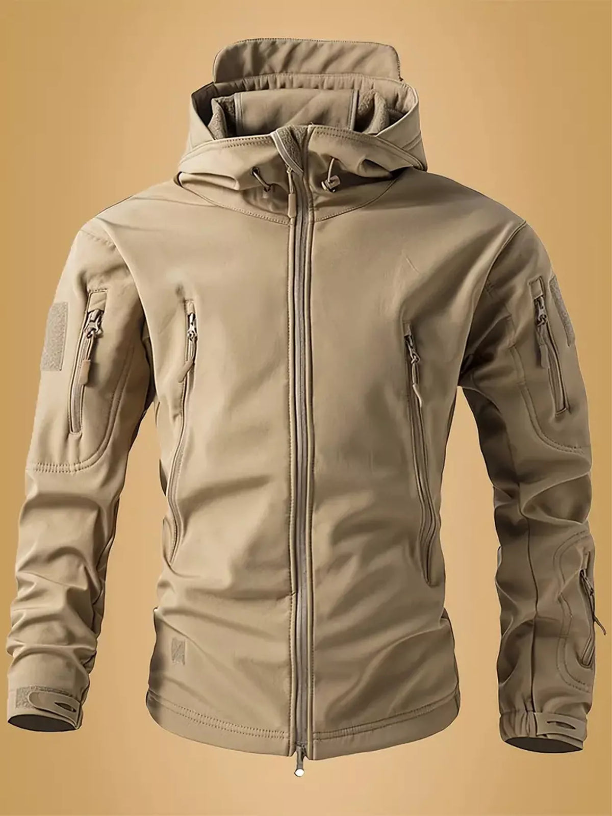 Men's Zip Up Long Sleeve Hooded Jacket