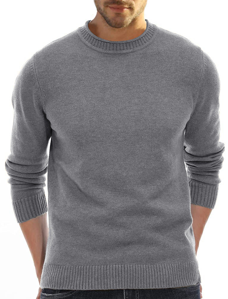 Solid-color Men's Knitwear Casual Sweater