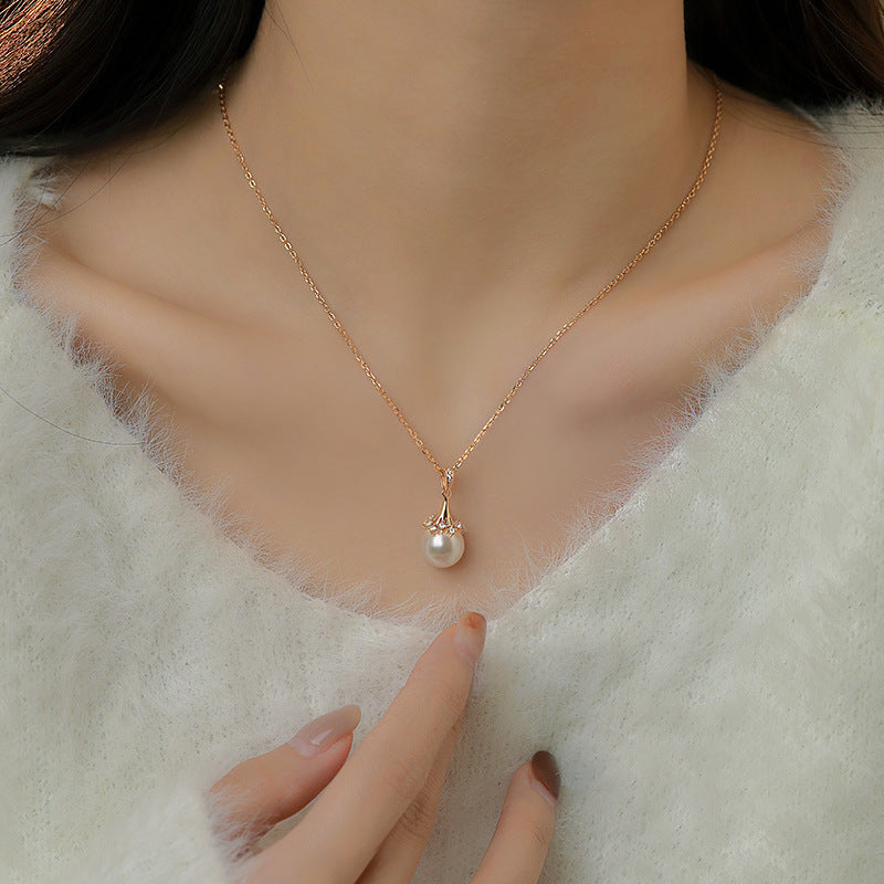 S925 Aura Bright Pearl Necklace