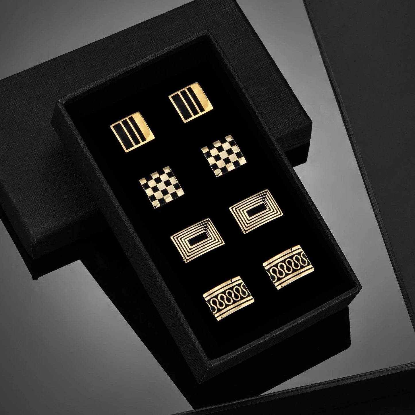 Enamel Gold Plated Copper Cufflinks For Men