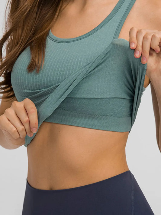 Camiseta sin mangas deportiva Millennia con espalda de nadador y cuello redondo