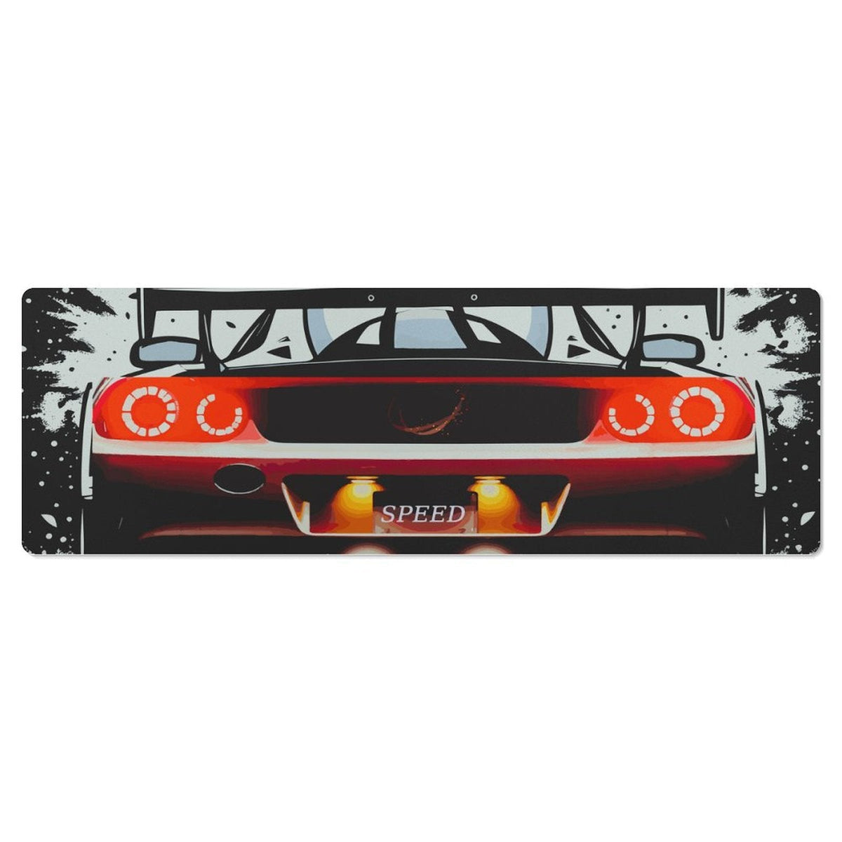 Speed Sports Car Gaming Mousepad with Rounded Corners - 17.72" x 47.24"
