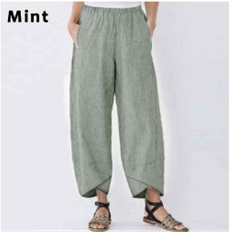 Wide Leg Pants Loose Casual Cotton Linen
