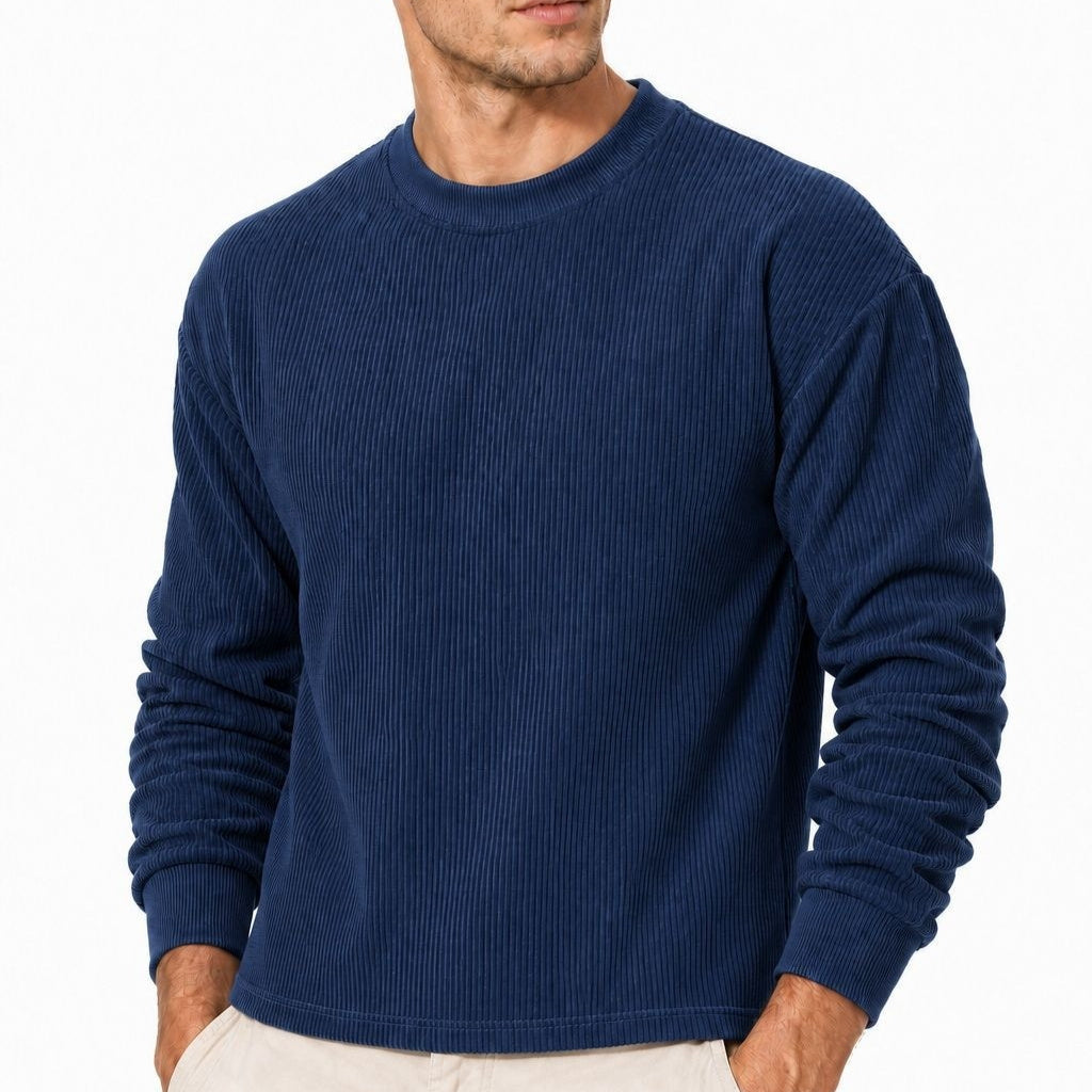 Men's Long-sleeved Round Collar Sweater