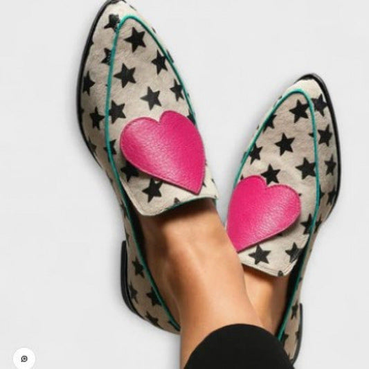 Zapatos de mujer de talla grande con tacón bajo y punta fina