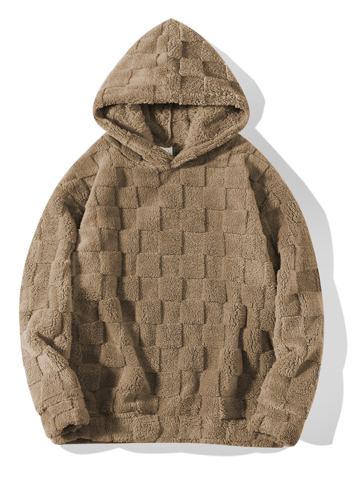Men's Plaid Loose-fit Hooded Sweatshirt
