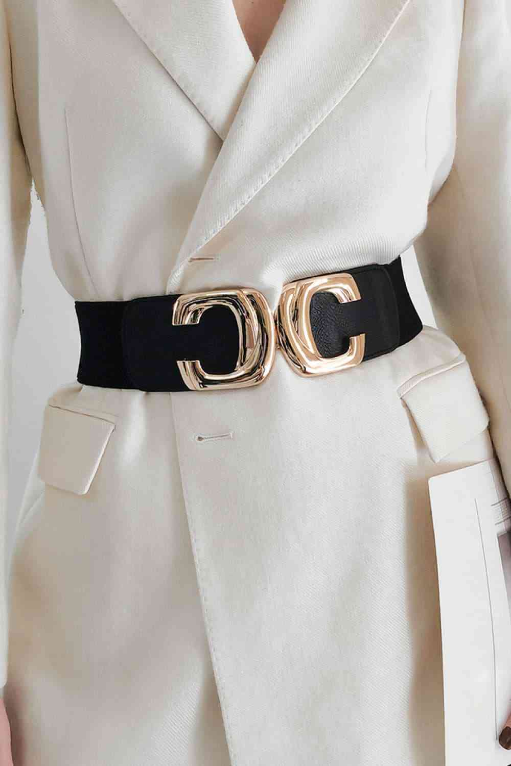Stylish Essentials Wide Belt – Adjustable Comfort with Zinc Alloy Buckle See size chart under “more details”