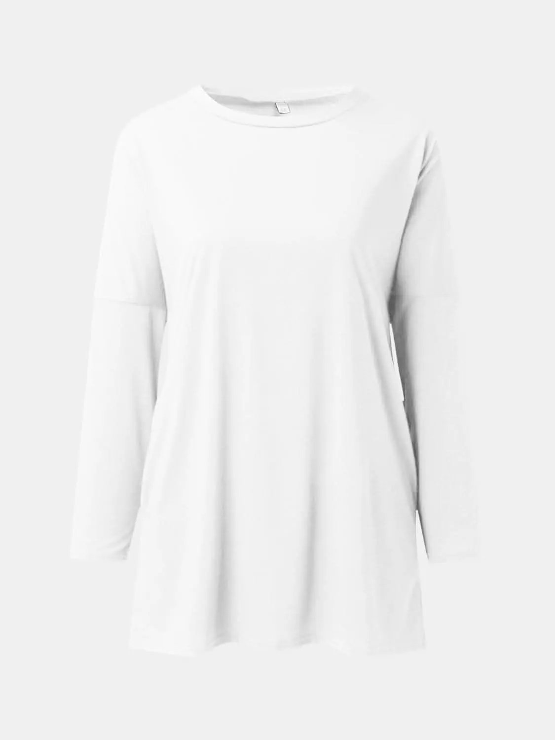 T-Shirts Trendsi Pocketed long sleeve tee - chic style