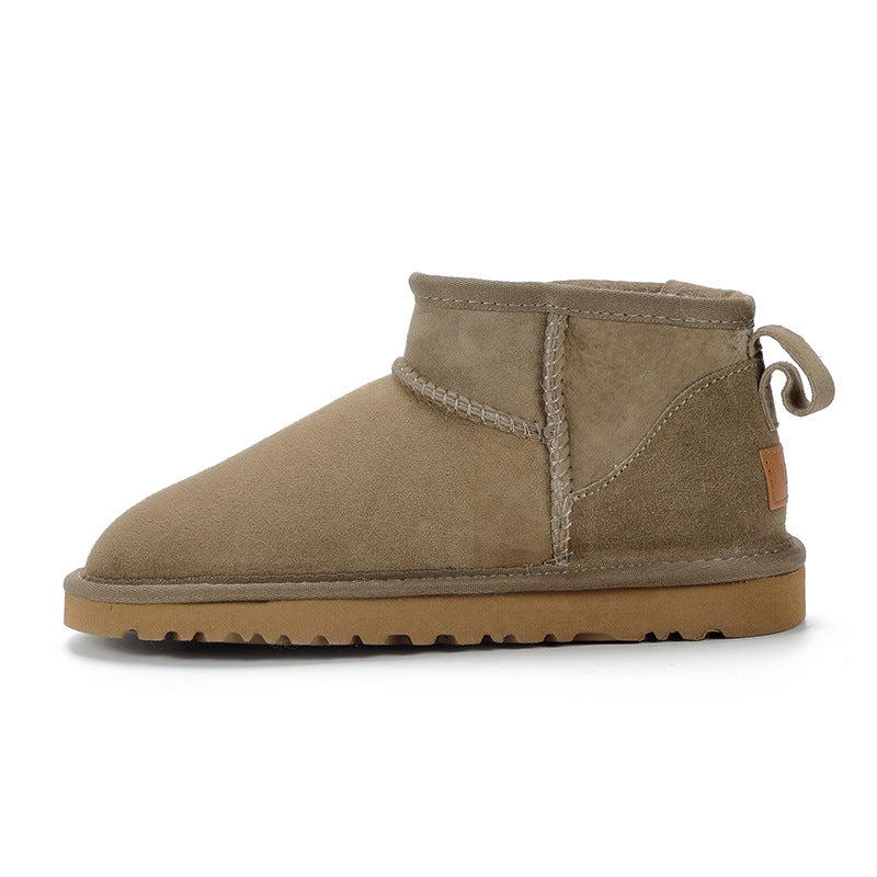 Women's Super Short Sheepskin Snow Boots