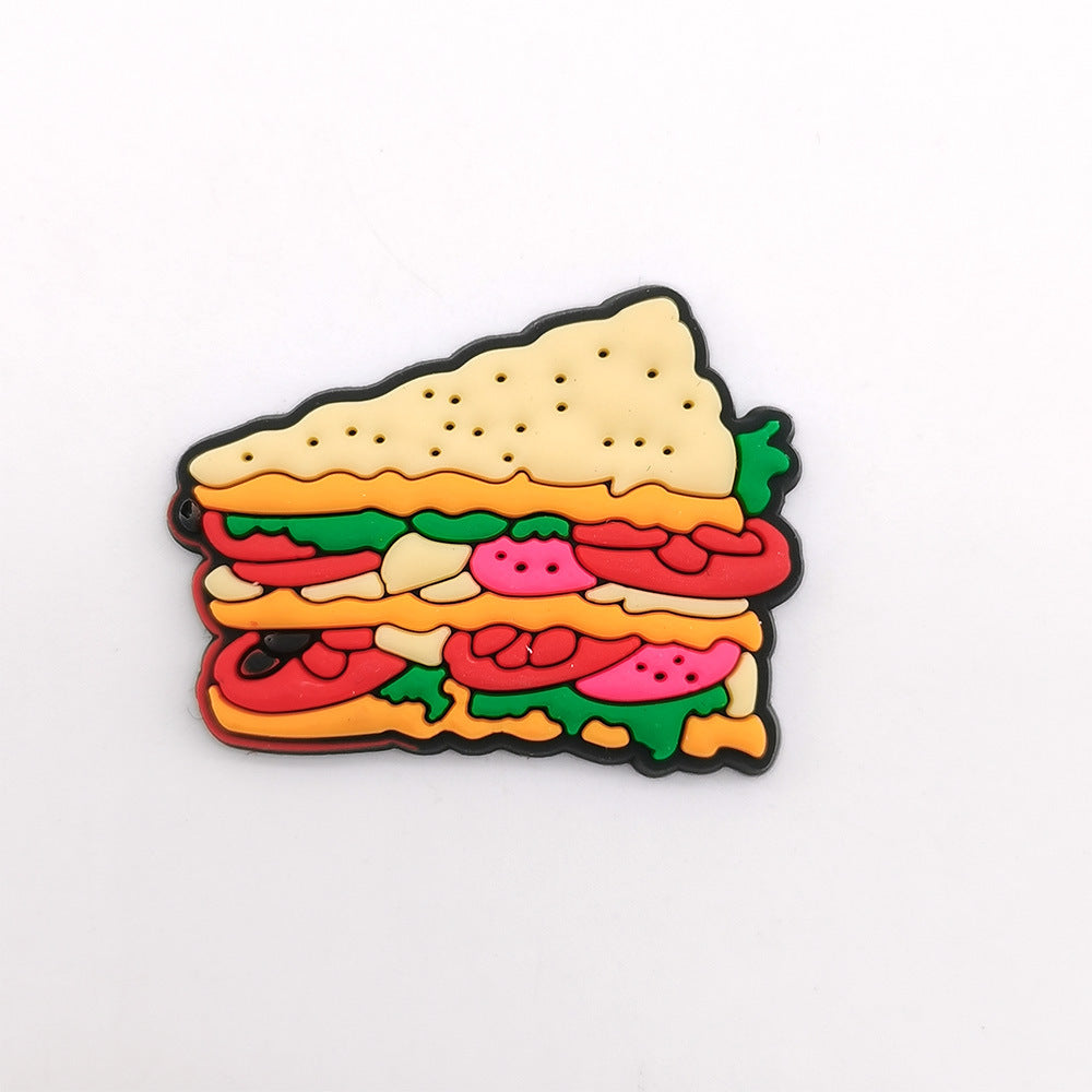 Cartoon Food Hole Shoes Shoe Ornament Shoe Buckle PVC Eva Sandals Decorative Accessories