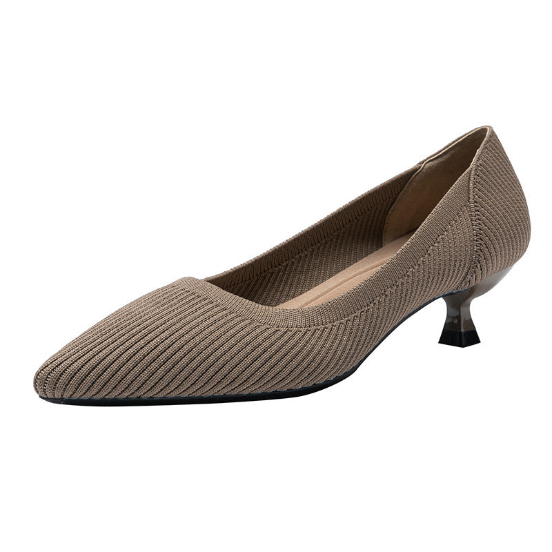 Women's Pointed-Toe Knit Heels