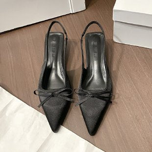 Minimalist Pointed-Toe Slingback Sandals