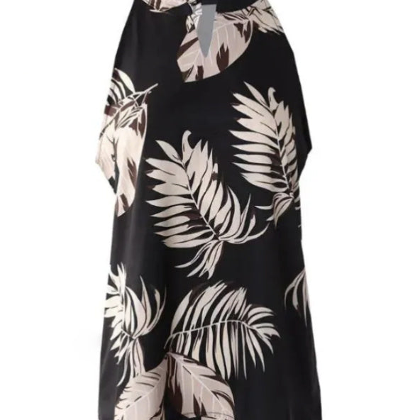 Women’s V-Neck Printed Off-Shoulder Vest Top