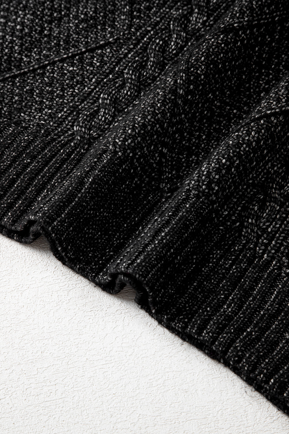 Vestido de punto de cable holgado con hombros caídos Parchment Twist