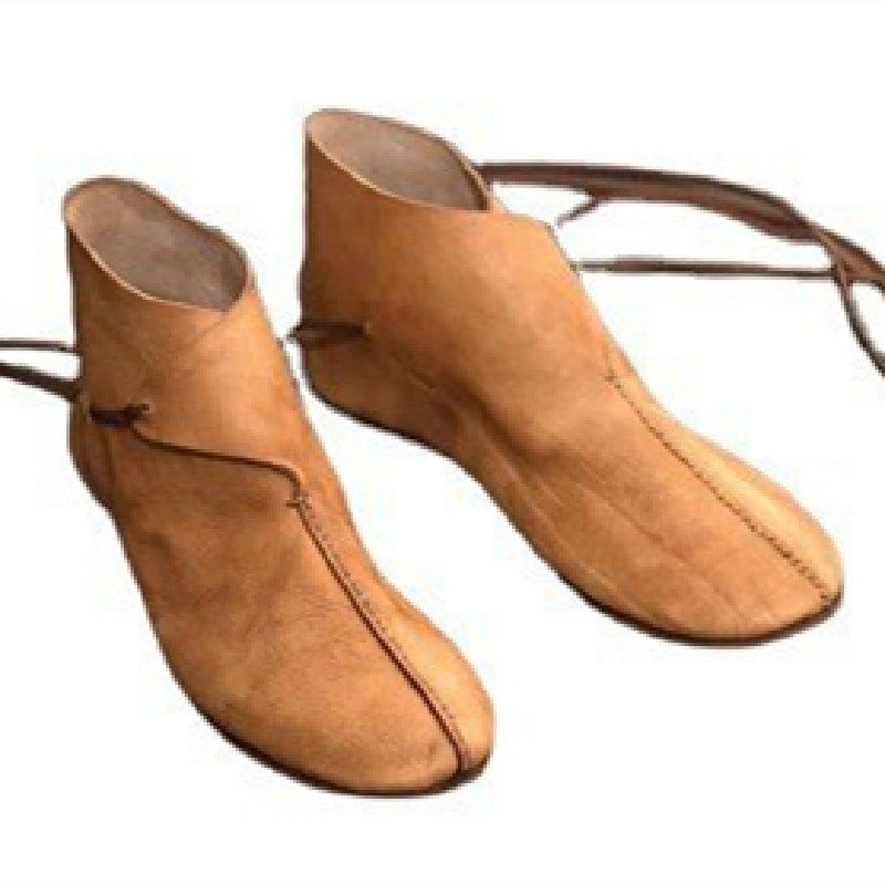 Men's Lace-Up Round-Toe Ankle Boots