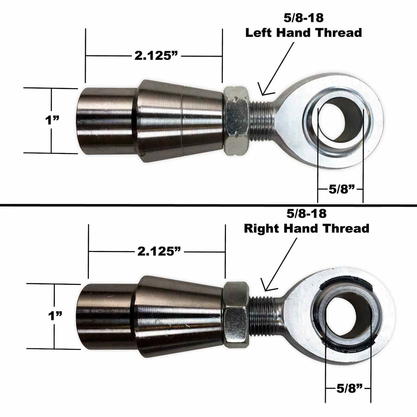 Single Joint Rod End - 5/8 Chromoly Heim - 1.25 OD Tubing