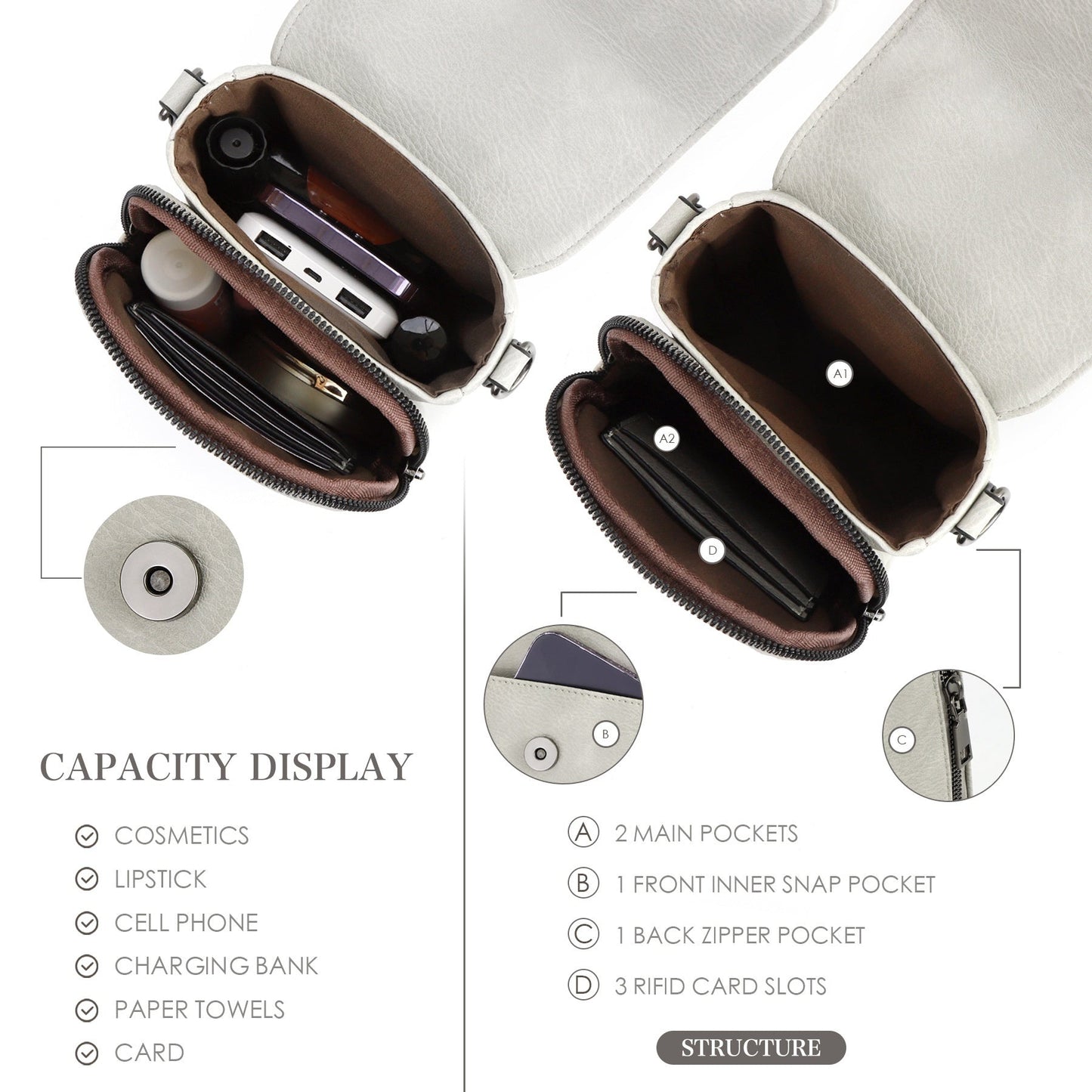 Adjustable Shoulder Strap Travel Bag
