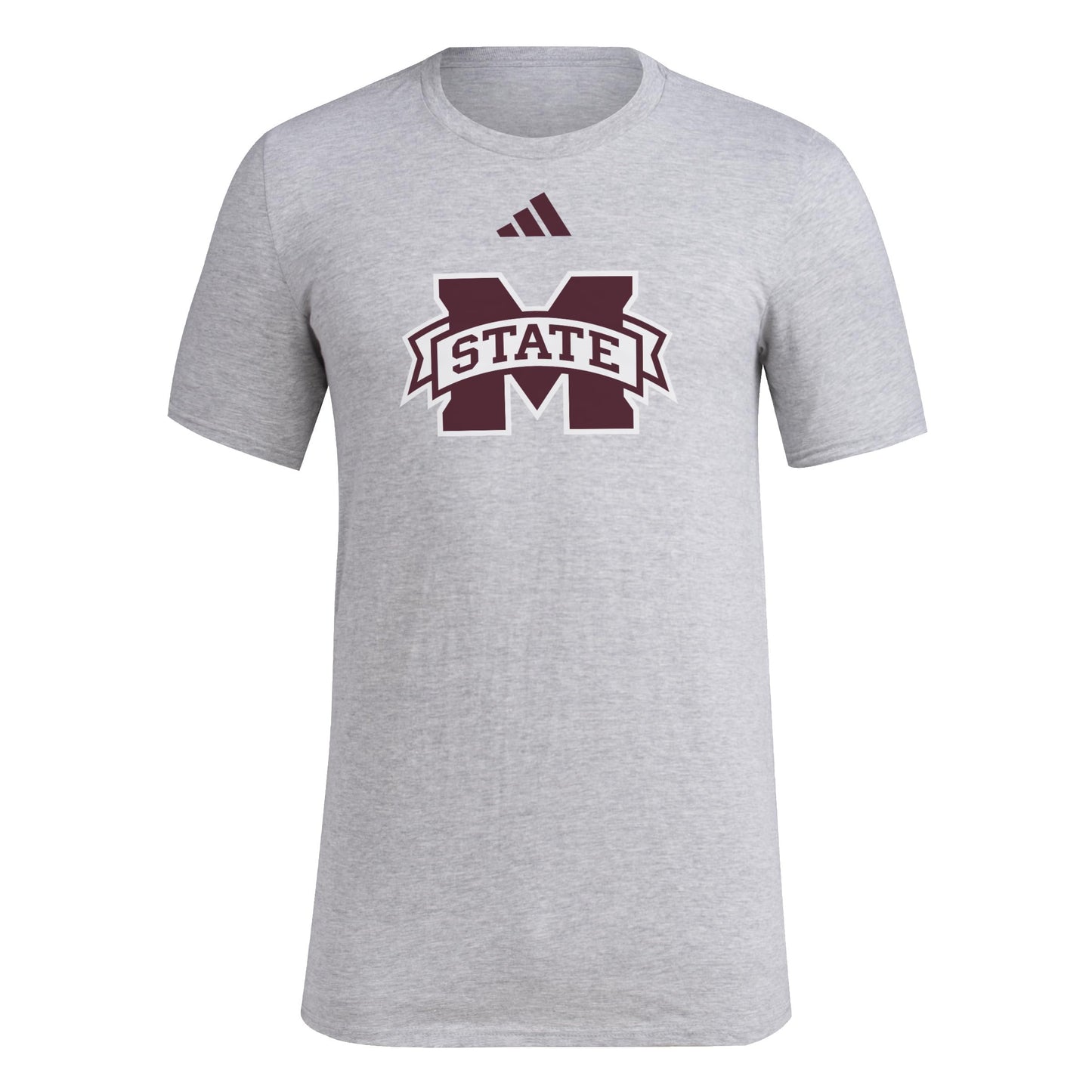 adidas Mens House T-Shirt Medium Grey Heather/Mississippi State University