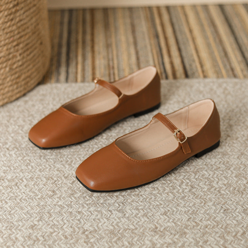 Women's French Style Mary Jane Flats