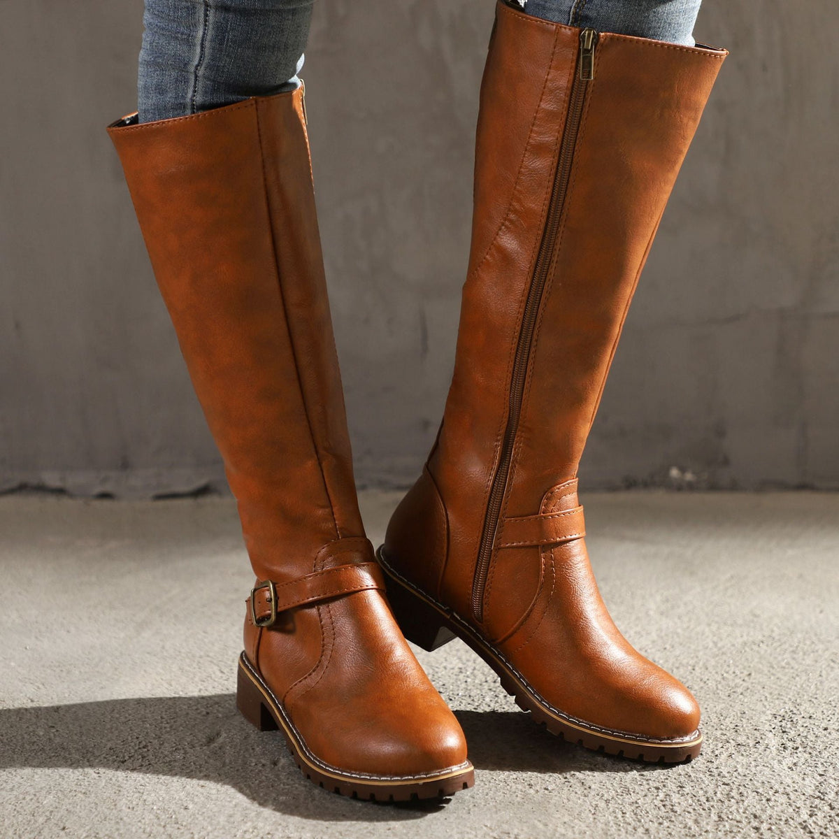 Women's Thick Heel Knight Boots