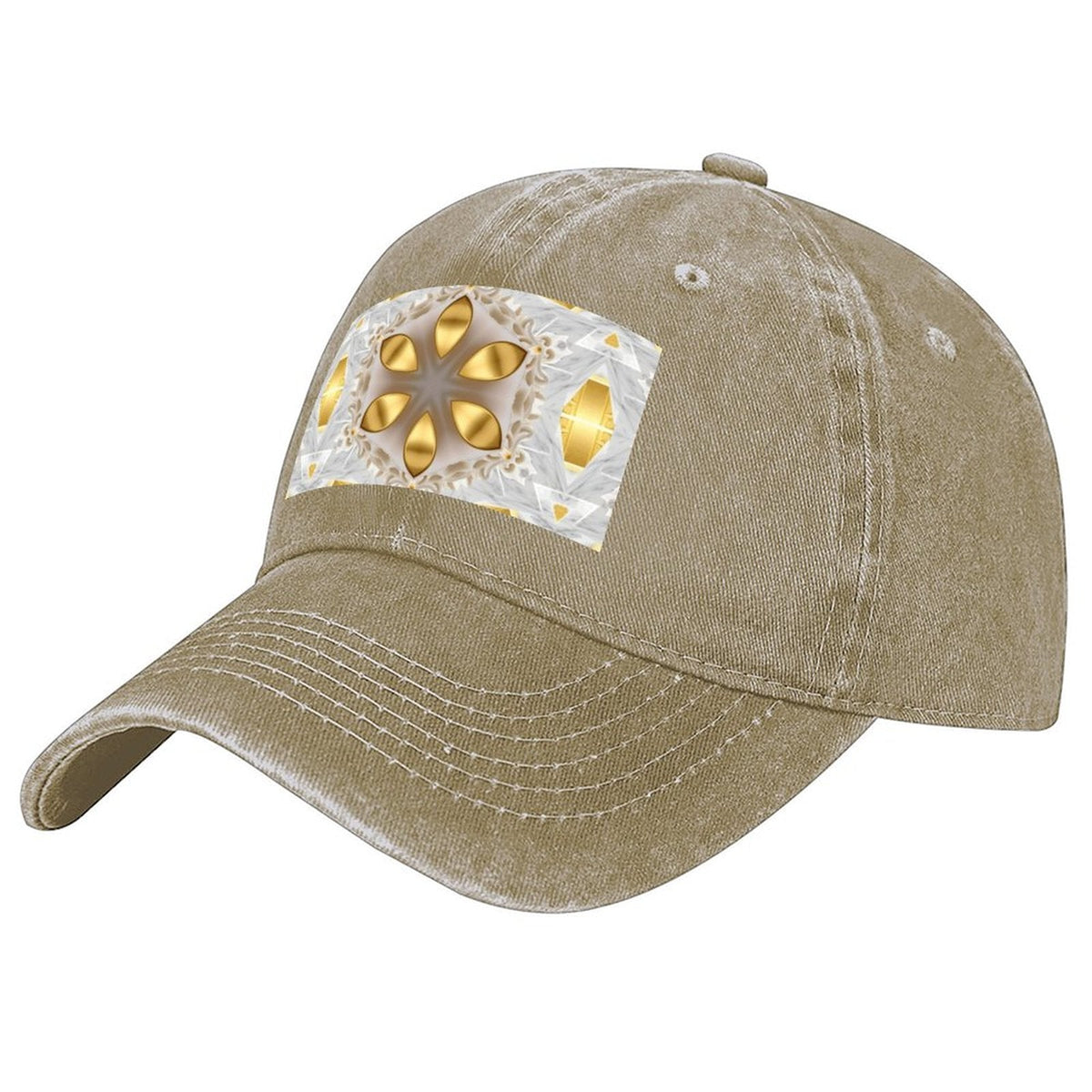 Golden Design Cotton Vintage Washed Denim Baseball Cap (Made in USA)
