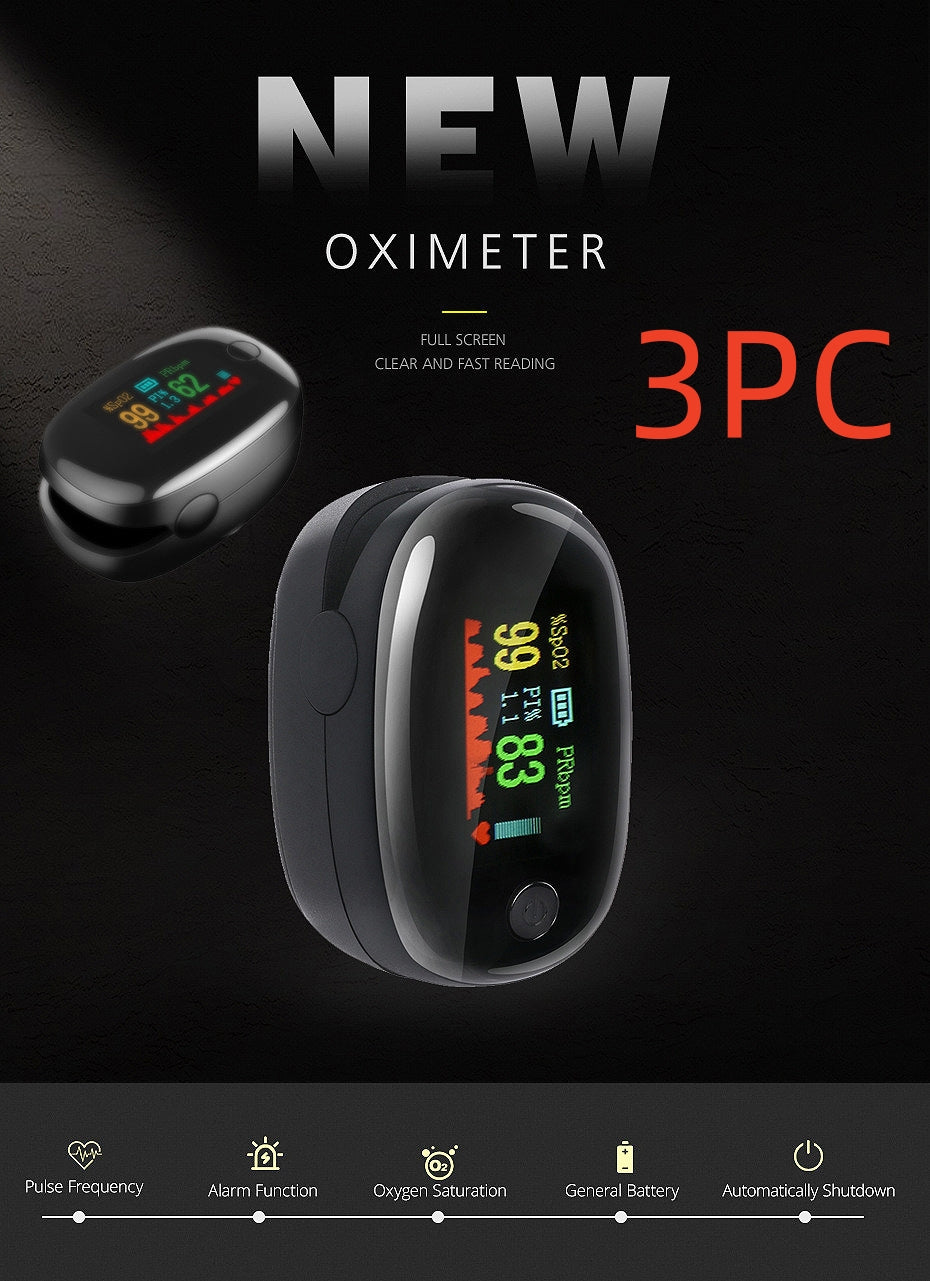 Fingertip Pulse Oximeter - OLED Display Blood Oxygen Saturation & Heart Rate Monitor With Perfusion Index