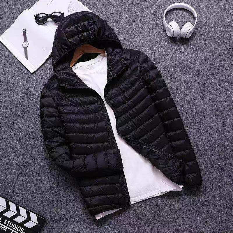 Men's Lightweight Cotton-Padded Jacket with Hood