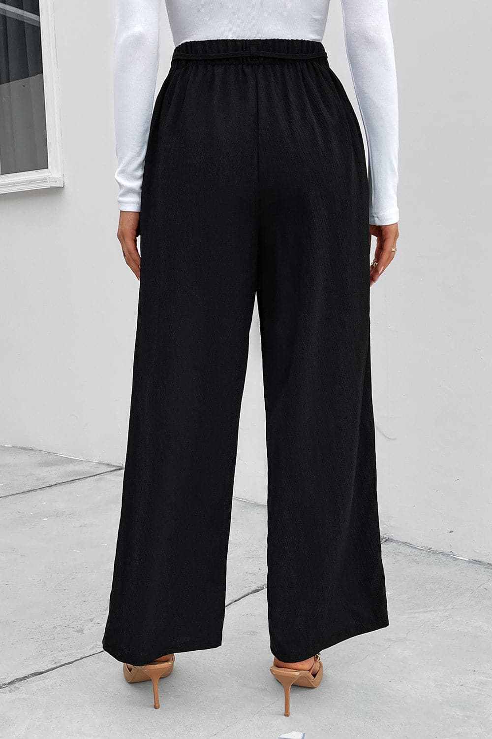 Trendsi High Waist Wide Leg Women's Pants Casual Trousers Chic & Trendy