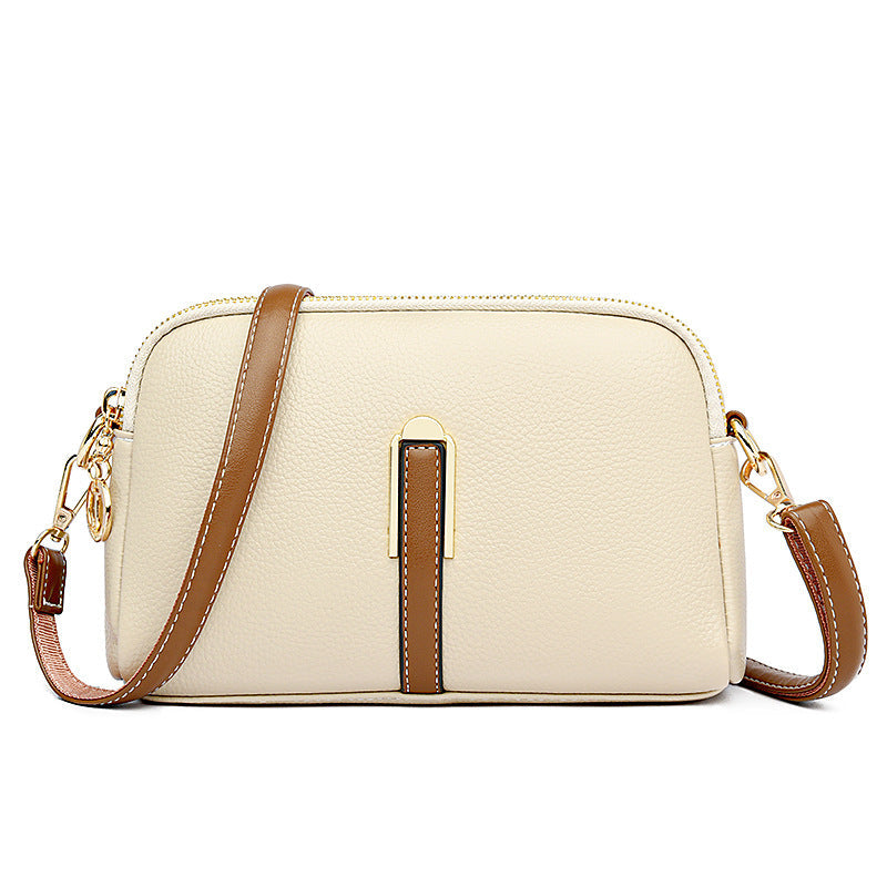 Women's Simple Shoulder Texture Messenger Bag Travel Bag