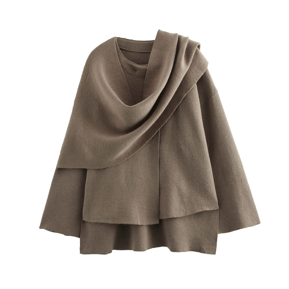 Women's Loose Casual Cape Knitted Sweater Coat