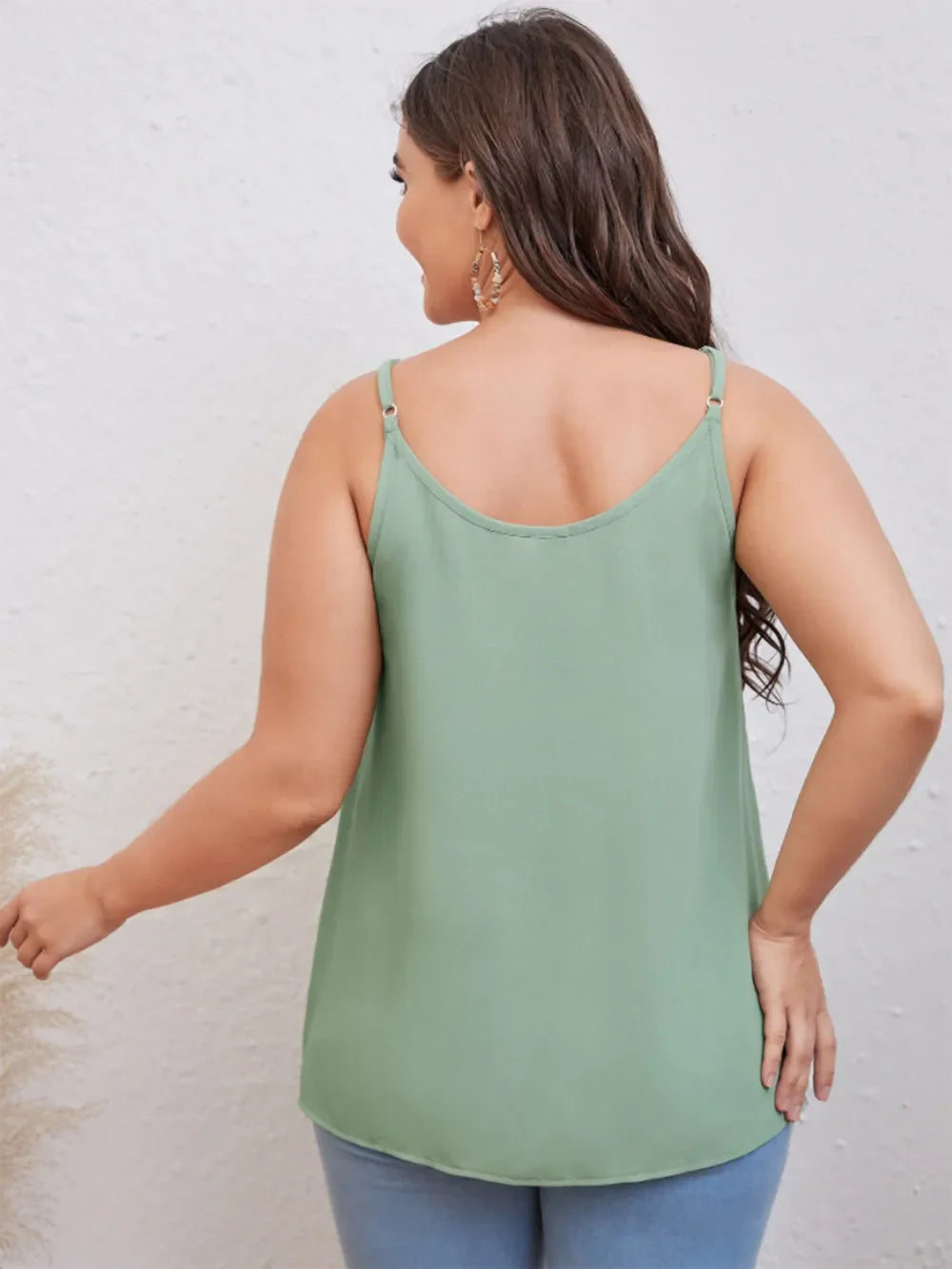Plus Size Scoop Neck Cami See size chart under “more details”