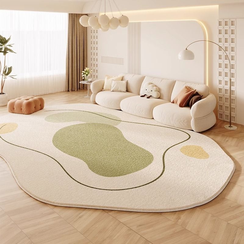 Cream Colored Stain-resistant And Easy To Maintain Cashmere Look Rug