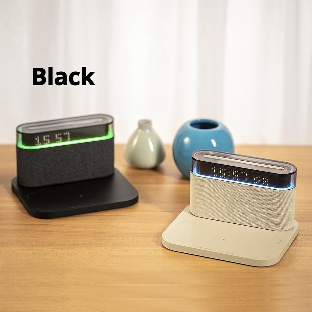 Wireless Charging Clock Night Ligh And Bluetooth Speaker